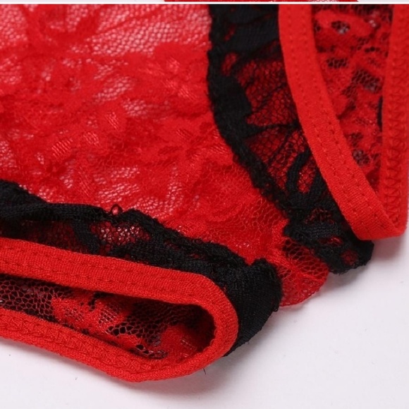 BOHO ITEMDeletingTodayDeep V heart accent lingerie - Picture 3 of 7